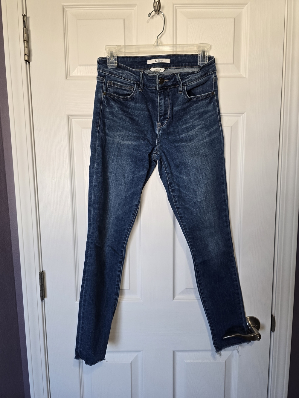 Sam Edelman Dark Blue Skinny Jeans with Raw Hem